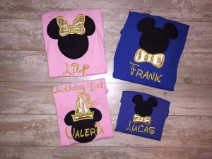 gold minnie & mickey  